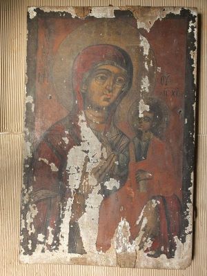 Icoană - anonim; Maica Domnului Hodighitria