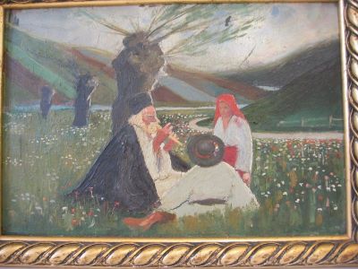 Pictură de șevalet - Lascăr, Vorel; Familie de ciobani