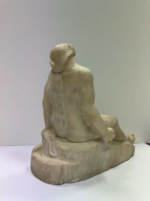 Sculptură de interior - Emilian, Céline; Nud așezat