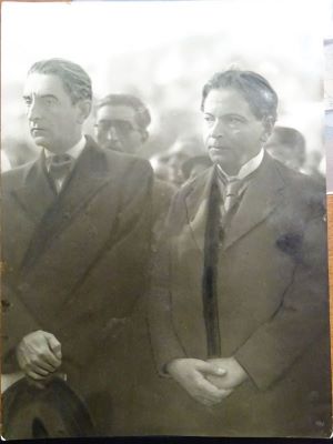 Fotografie - studioul fotografic „Guggenberger Mairovich”; Compozitorii George Enescu, Ion Nonna Otescu și Mihail Jora, 1932