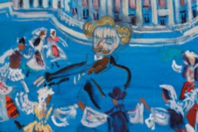 Pictură de șevalet - Dem. Bălăcescu, Lucia; Horă la Viena cu umbra lui Strauss