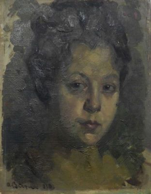 Pictură de șevalet - Băeșu, Aurel; Portretul unei tinere