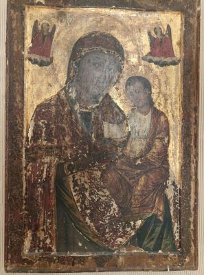 Icoană - anonim; Maica Domnului cu Pruncul