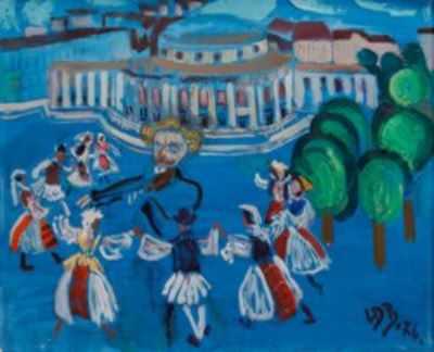 Pictură de șevalet - Dem. Bălăcescu, Lucia; Horă la Viena cu umbra lui Strauss
