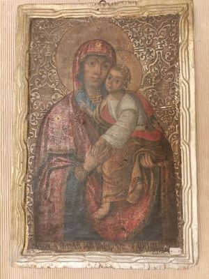 Icoană - anonim; Maica Domnului cu Pruncul