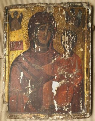 Icoană - anonim; Maica Domnului cu Pruncul