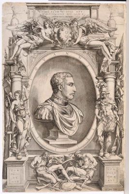 Gravură - Vico, Enea; Portretul lui Giovanni de’Medici