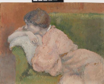 Pictură pe șevalet - Pallady, Theodor; Pe canapea