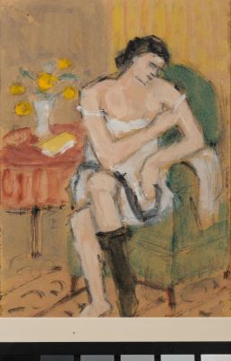 Pictură pe șevalet - Pallady, Theodor; Ciorapul negru