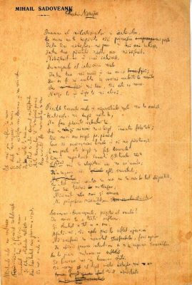 Manuscris - Mihail Sadoveanu; Mihail Sadoveanu: „Rugăciuni”