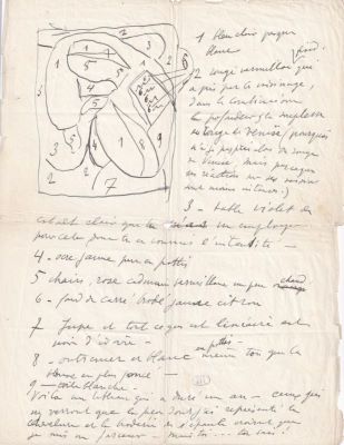 Manuscris - Matisse, Henri; Scrisoare