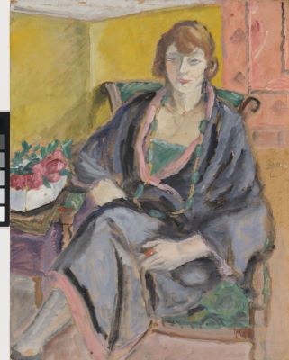 Pictură pe șevalet - Pallady, Theodor; În jilț