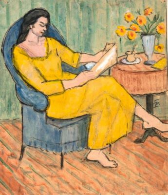 Pictură pe șevalet - Pallady, Theodor; Femeie în interior