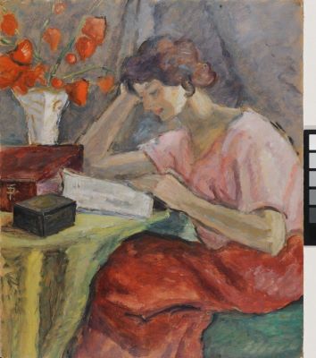 Pictură pe șevalet - Pallady, Theodor; Femeie citind (Xandra)