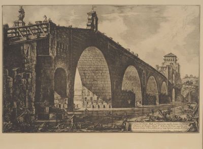 Gravură - Piranesi, Giovanni Batista; Vedere a Podului Milvius