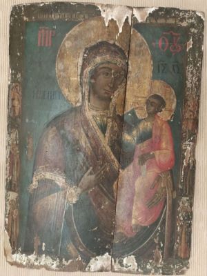 Icoană - anonim; Maica Domnului cu Pruncul