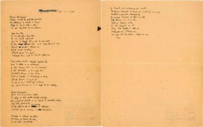 Manuscris - Mihail Sadoveanu; Mihail Sadoveanu: „Rugăciuni”