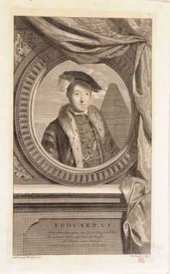 Gravură - Gust, Pieter Stevensz van; Regele Eduard al VI-lea al Angliei