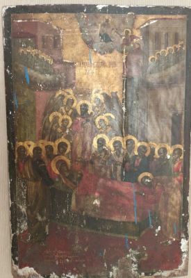 Icoană - anonim; Adormirea Maicii Domnului