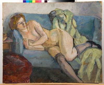 Pictură pe șevalet - Pallady, Theodor; Femeie pe canapea