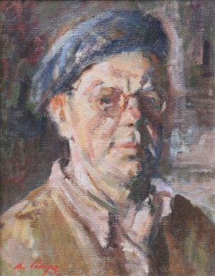 Pictură de șevalet - Ciupe, Aurel; Autoportret