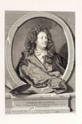 Gravură - Duchange, Gaspard; Portretul pictorului Charles de la Fosse