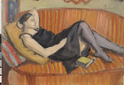 Pictură pe șevalet - Pallady, Theodor; Femeie în interior