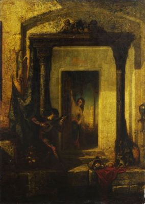 pictură de șevalet - Beaulieu, Henri Anatole de; Serenadă