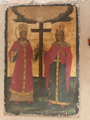 Icoană - anonim; Sfinții Împărați Constantin și Elena