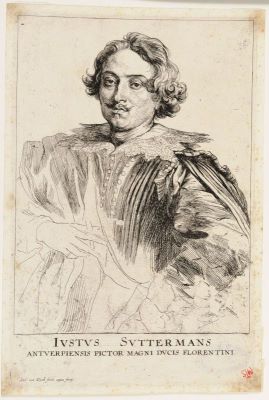 Gravură - Dyck, Antoon Van; Portretul pictorului Justus Sustermans