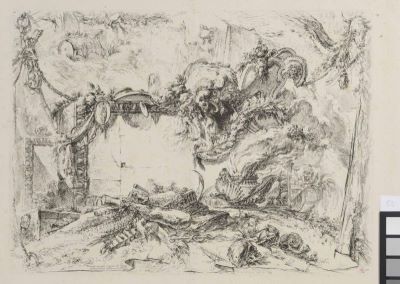 Gravură - Piranesi, Giovanni Batista; Lespedea monumentală