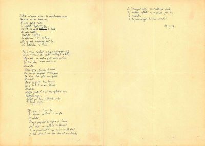 Manuscris - Mihail Sadoveanu; Poezii de dragoste scrise de Mihail Sadoveanu și trimise Valeriei Mitru, în perioada 26.I-9.XI.1942 (45 poezii)