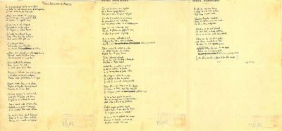 Manuscris - Mihail Sadoveanu; Poezii de dragoste scrise de Mihail Sadoveanu și trimise Valeriei Mitru, în perioada 26.I-9.XI.1942 (45 poezii)