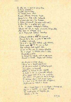 Manuscris - Mihail Sadoveanu; Poezii de dragoste scrise de Mihail Sadoveanu și trimise Valeriei Mitru, în perioada 26.I-9.XI.1942 (45 poezii)