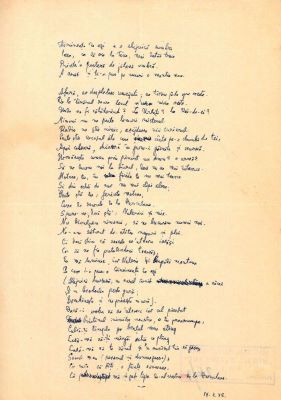Manuscris - Mihail Sadoveanu; Poezii de dragoste scrise de Mihail Sadoveanu și trimise Valeriei Mitru, în perioada 26.I-9.XI.1942 (45 poezii)
