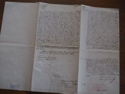 Cancelaria Imperială; Diplomă de numire acordată lui Mihály Fogarasy în funcția de canonic cantor al catedralei de Oradea