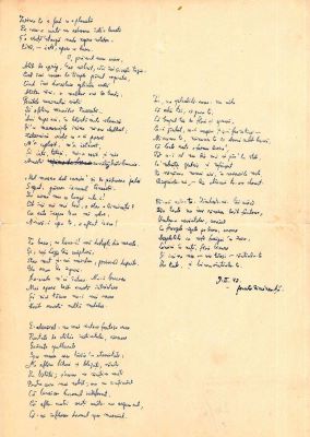 Manuscris - Mihail Sadoveanu; Poezii de dragoste scrise de Mihail Sadoveanu și trimise Valeriei Mitru, în perioada 26.I-9.XI.1942 (45 poezii)