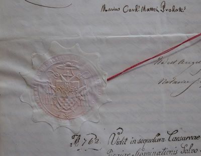 Diplomă - Cancelaria Papală; Diploma papei Pius IX, în care întărește numirea lui Fogarasy Mihály în funcția de episcop de Transilvania