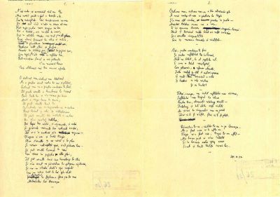 Manuscris - Mihail Sadoveanu; Poezii de dragoste scrise de Mihail Sadoveanu și trimise Valeriei Mitru, în perioada 26.I-9.XI.1942 (45 poezii)