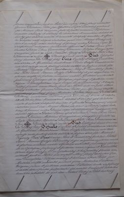 Diplomă - Cancelaria Papală; Diploma papei Pius IX, în care întărește numirea lui Fogarasy Mihály în funcția de episcop de Transilvania