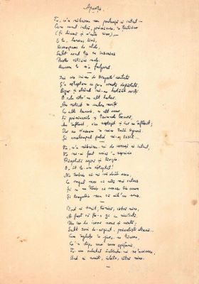Manuscris - Mihail Sadoveanu; Poezii de dragoste scrise de Mihail Sadoveanu și trimise Valeriei Mitru, în perioada 26.I-9.XI.1942 (45 poezii)