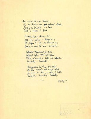 Manuscris - Mihail Sadoveanu; Poezii de dragoste scrise de Mihail Sadoveanu și trimise Valeriei Mitru, în perioada 26.I-9.XI.1942 (45 poezii)