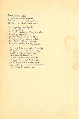 Manuscris - Mihail Sadoveanu; Poezii de dragoste scrise de Mihail Sadoveanu și trimise Valeriei Mitru, în perioada 26.I-9.XI.1942 (45 poezii)