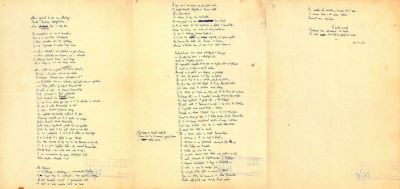 Manuscris - Mihail Sadoveanu; Poezii de dragoste scrise de Mihail Sadoveanu și trimise Valeriei Mitru, în perioada 26.I-9.XI.1942 (45 poezii)
