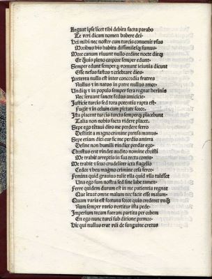 incunabul - Valle, Nicolaus de; Epistola Constantinopolis ad Romam