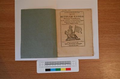 Carte veche străină; Ivramentvm qvod Bethlem Gabor Princeps Transiluanie