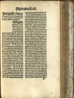 incunabul - Peregrinus; Sermones de tempore et de sanctis