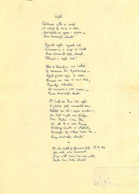 Manuscris - Mihail Sadoveanu; Poezii de dragoste scrise de Mihail Sadoveanu și trimise Valeriei Mitru, în perioada 26.I-9.XI.1942 (45 poezii)