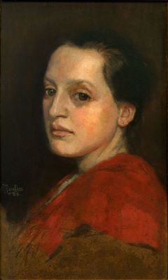 Pictură pe carton - Coulin, Arthur; Portret de femeie