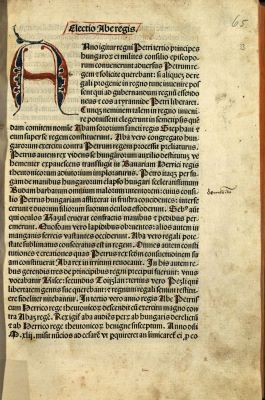 incunabul - Thurocz, Johannes de; Chronica Hungarorum